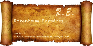 Rozenbaum Erzsébet névjegykártya